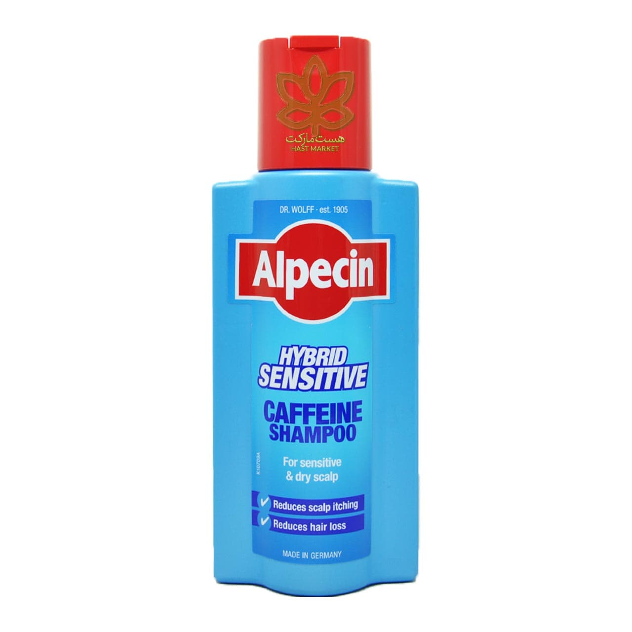 شامپو ضد شوره و ریزش مو ( پوست خشک و حساس ) حاوی کافئین 250 میل آلپسین – alpecin — تصویر ۲