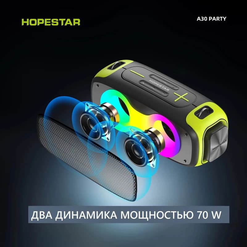 اسپیکر بلوتوثی هوپ استار مدل A30 PARTY — تصویر ۴