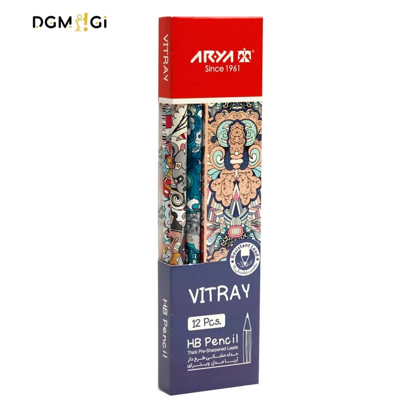 مداد مشکی طرح دار آریا مدل Arya 3042 — تصویر ۴