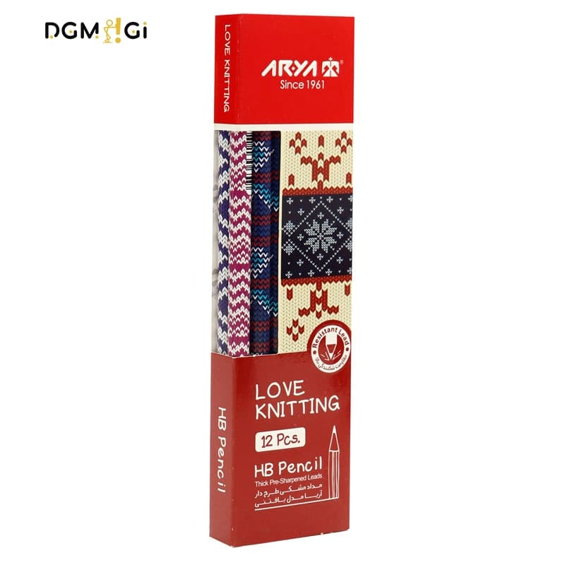 مداد مشکی طرح دار آریا مدل Arya 3046 — تصویر ۴