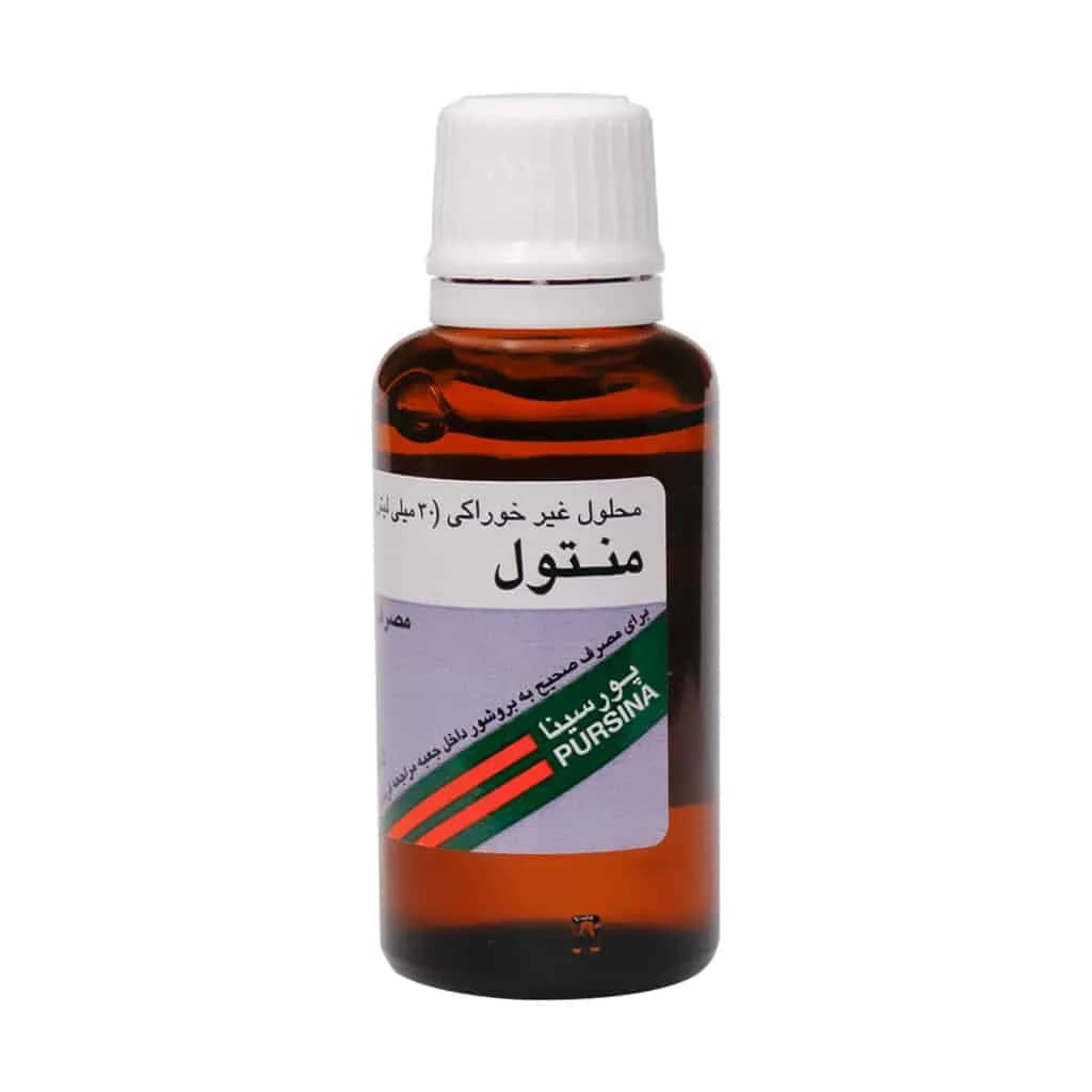 محلول غیر خوراکی منتول پورسینا | 30 میلی لیتر — تصویر ۲