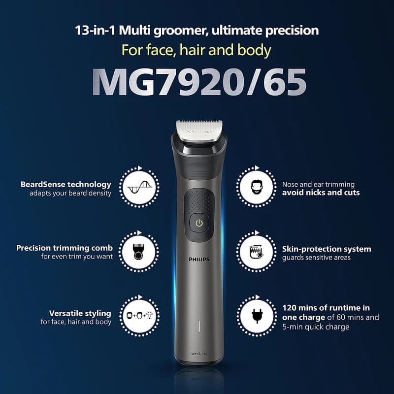 ماشین اصلاح فیلیپس 13 کاره مدل MG7920 — تصویر ۵
