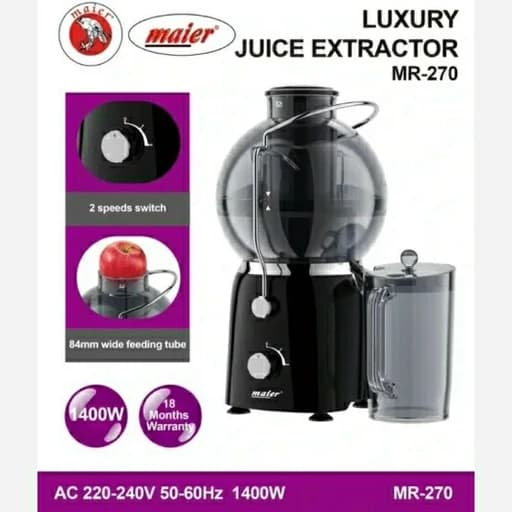آبمیوه گیر تک کاره مایر 1400 وات مدل MR-270