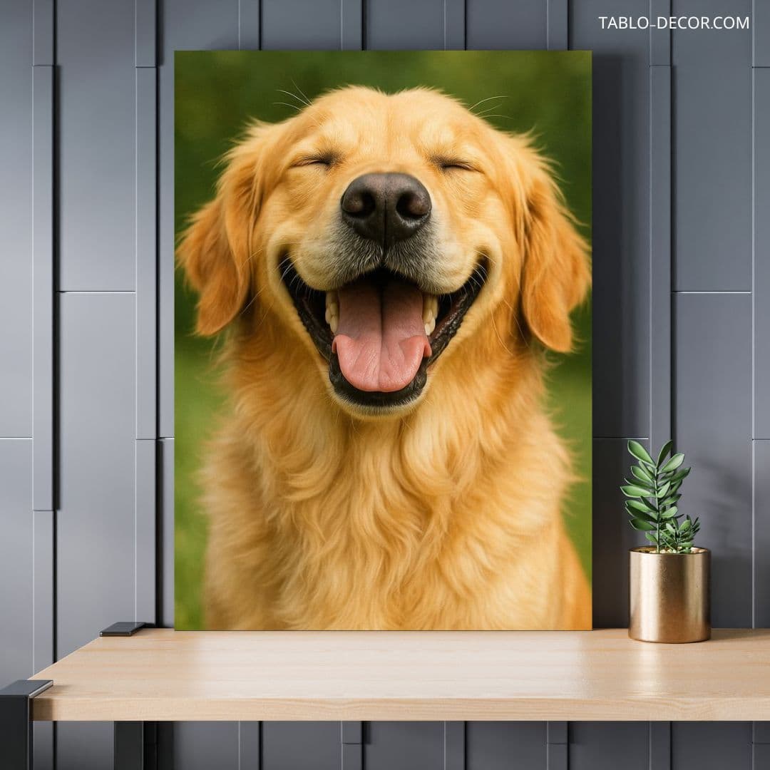 تابلو سگ خوشحال happy dog