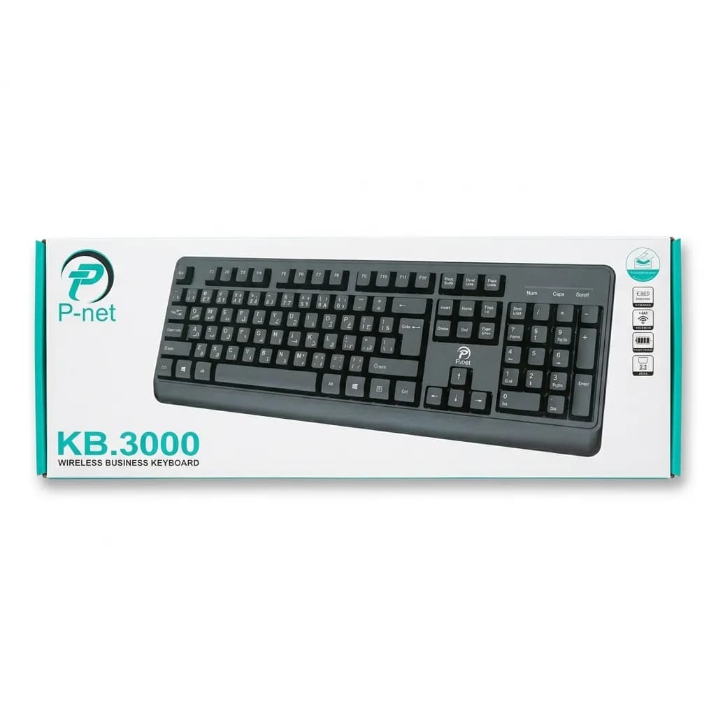 کیبورد بی سیم پی نت مدل KB-3000 — تصویر ۲