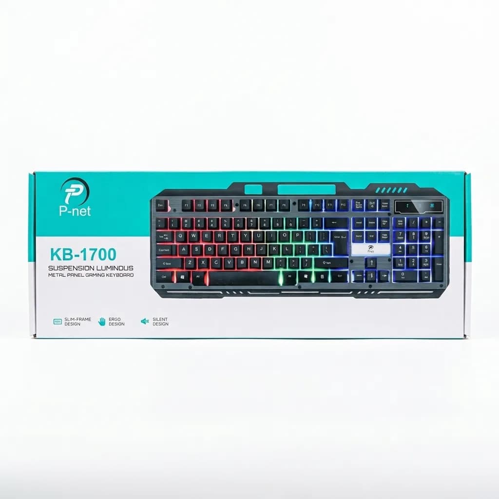 کیبورد RGB سیم دار پی نت مدل KB-1700 — تصویر ۲