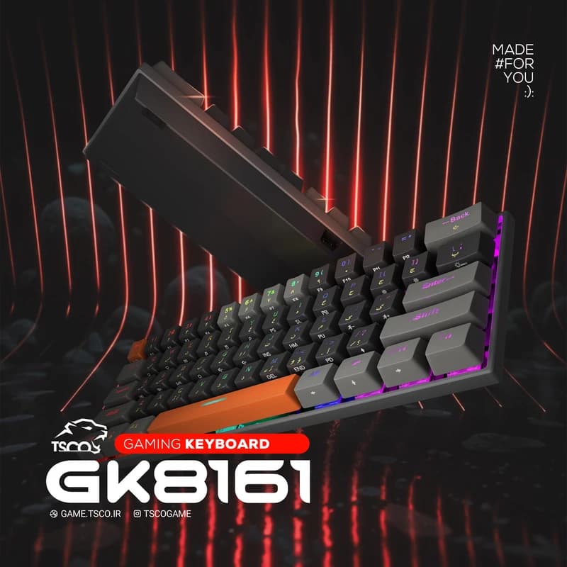 کیبورد گیمینگ مکانیکال تسکو مدل GK 8161 — تصویر ۲