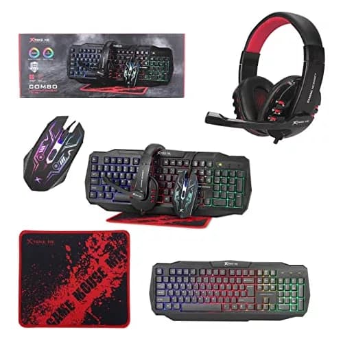 پکیج موس و کیبورد گیمینگ RGB ایکستریکمی Xtrike Me CM 406 اورجینال و اصل ، شامل موس، کیبورد، موس پد و هدست گیمینگ