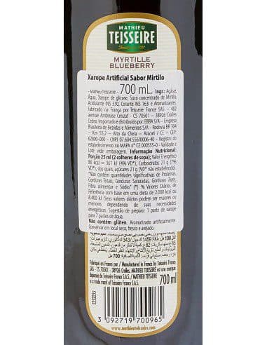 سیروپ تمشک آبی تیزر( تسییر ) Mathieu Teisseire Blueberry Syrup — تصویر ۳