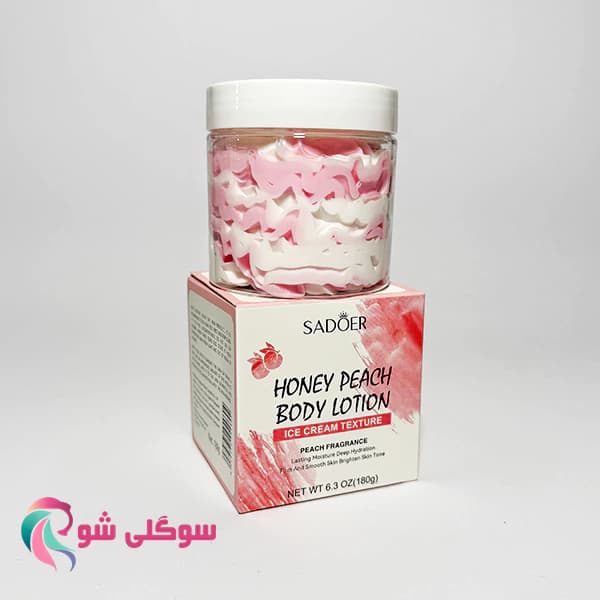 لوسیون بدن بستنی هلو و عسل سادور 180 گرمی