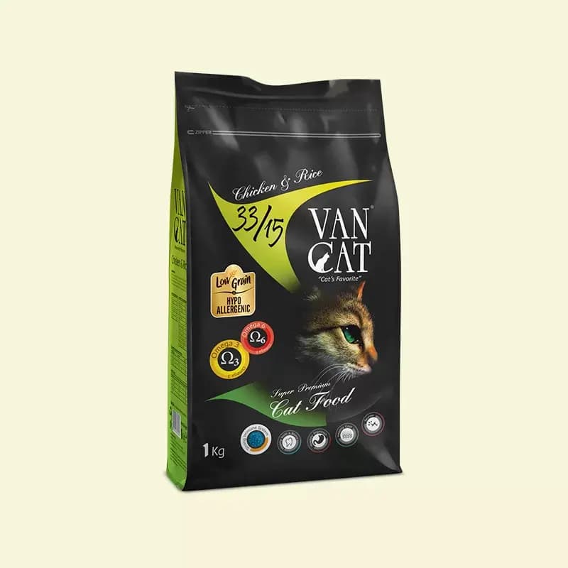 غذای خشک گربه بالغ سوپر پرمیوم وان کت با طعم مرغ و برنج – 1 کیلوگرم