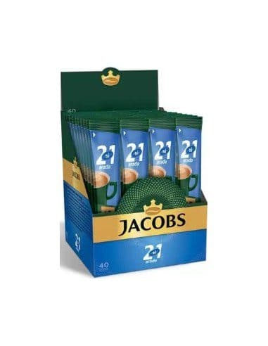 پک 40 عددی کافی میکس بدون قند جاکوبز Jacobs 2 in 1 Unsweetened Instant Coffe