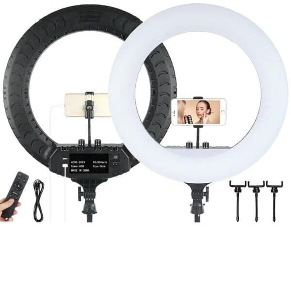 رینگ لایت RL-18 اورجینال به همراه کیف برزنتی و سه پایه — تصویر ۴