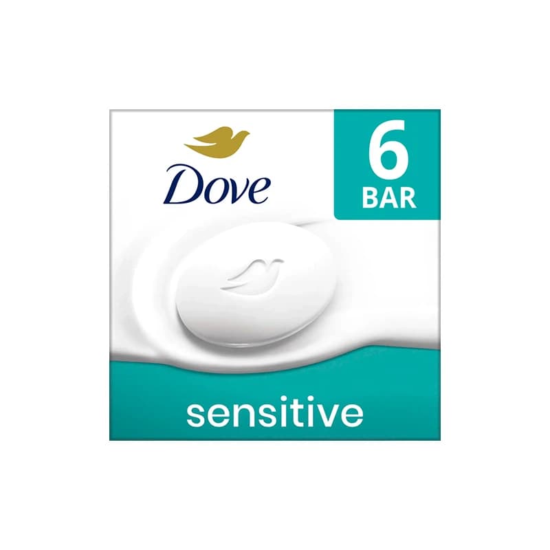صابون داو مدل Sensitive Skin بسته 6 عددی — تصویر ۲