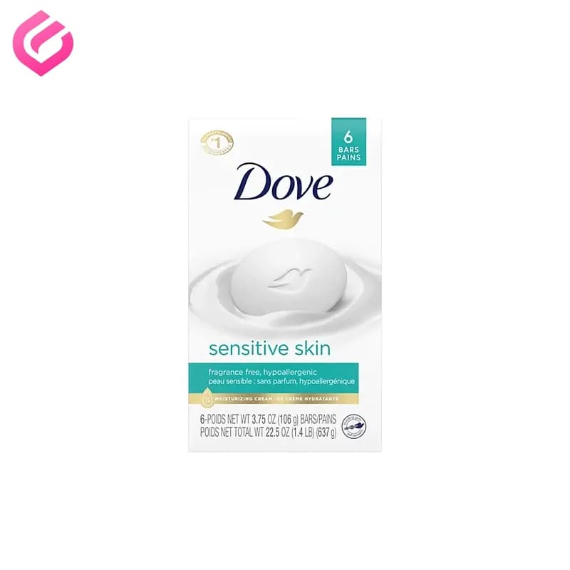 صابون داو مدل Sensitive Skin بسته 6 عددی
