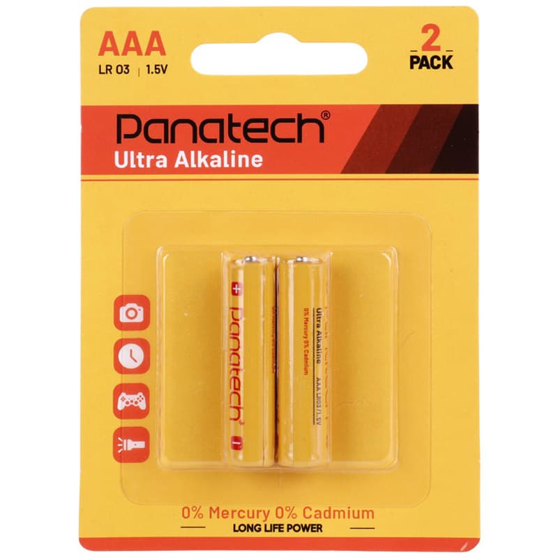 باتری دوتایی نیم قلمی پاناتک Panatech Ultra Alkaline 1.5V AAA