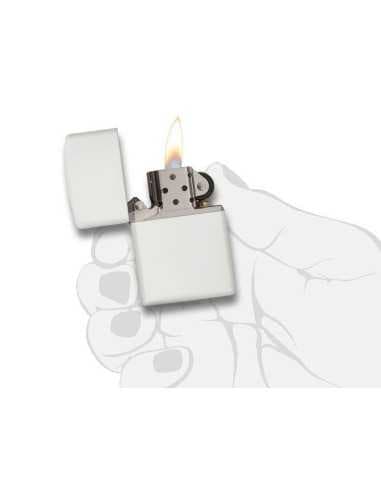 فندک زیپو سفید مات Zippo 214 (REGULAR WHITE MATTE) — تصویر ۲