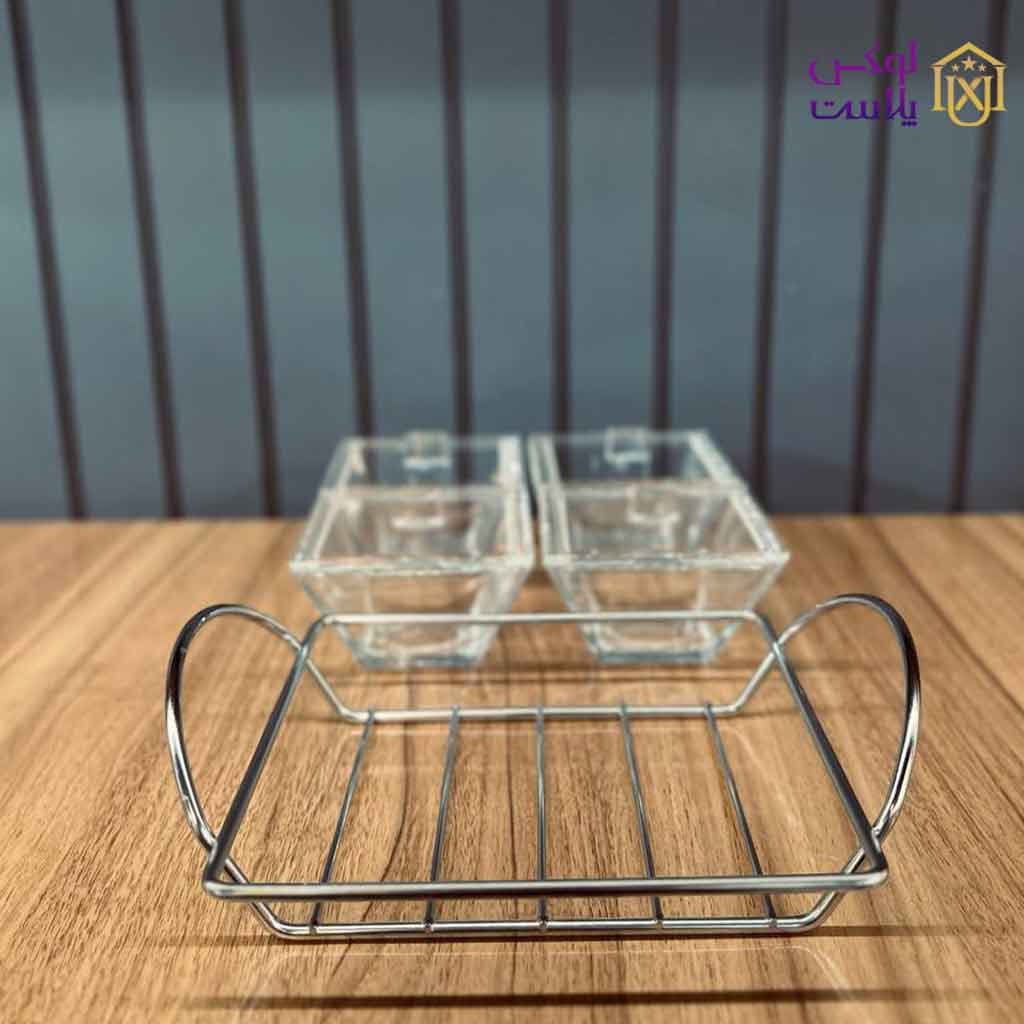 اردوخوری شیشه ای مربع 4خانه لیمون 2108 — تصویر ۶