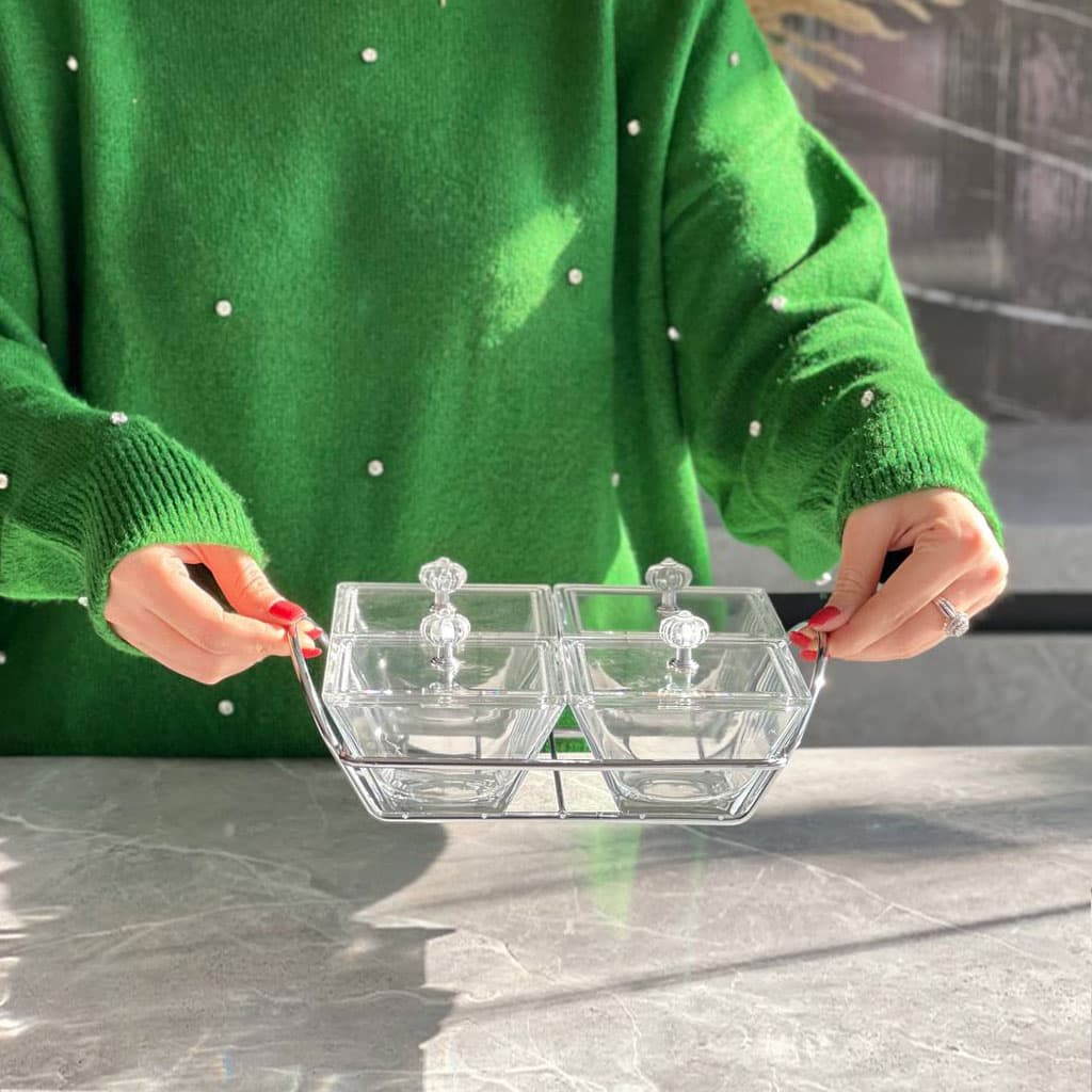 اردوخوری شیشه ای مربع 4خانه لیمون 2108 — تصویر ۱۲