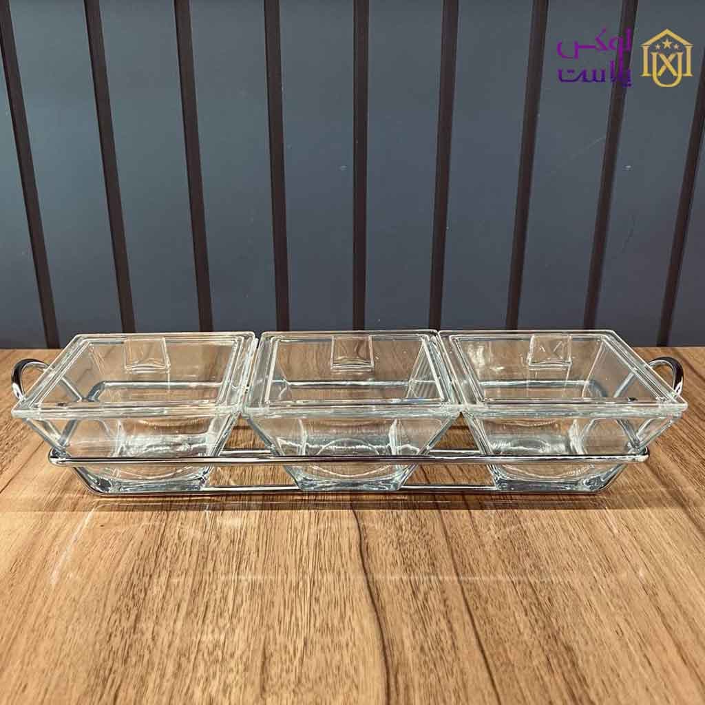 اردوخوری شیشه ای مربع 3خانه لیمون 2107 — تصویر ۱۲