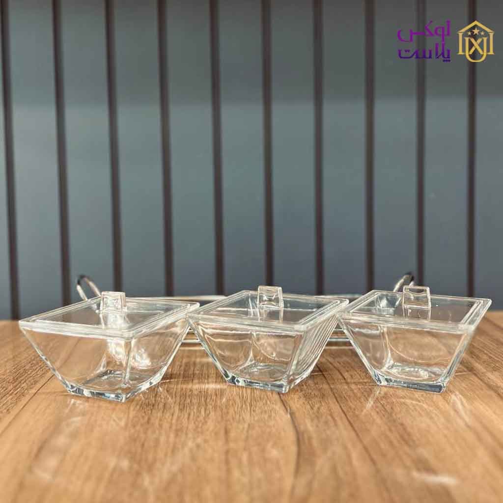 اردوخوری شیشه ای مربع 3خانه لیمون 2107 — تصویر ۱۰
