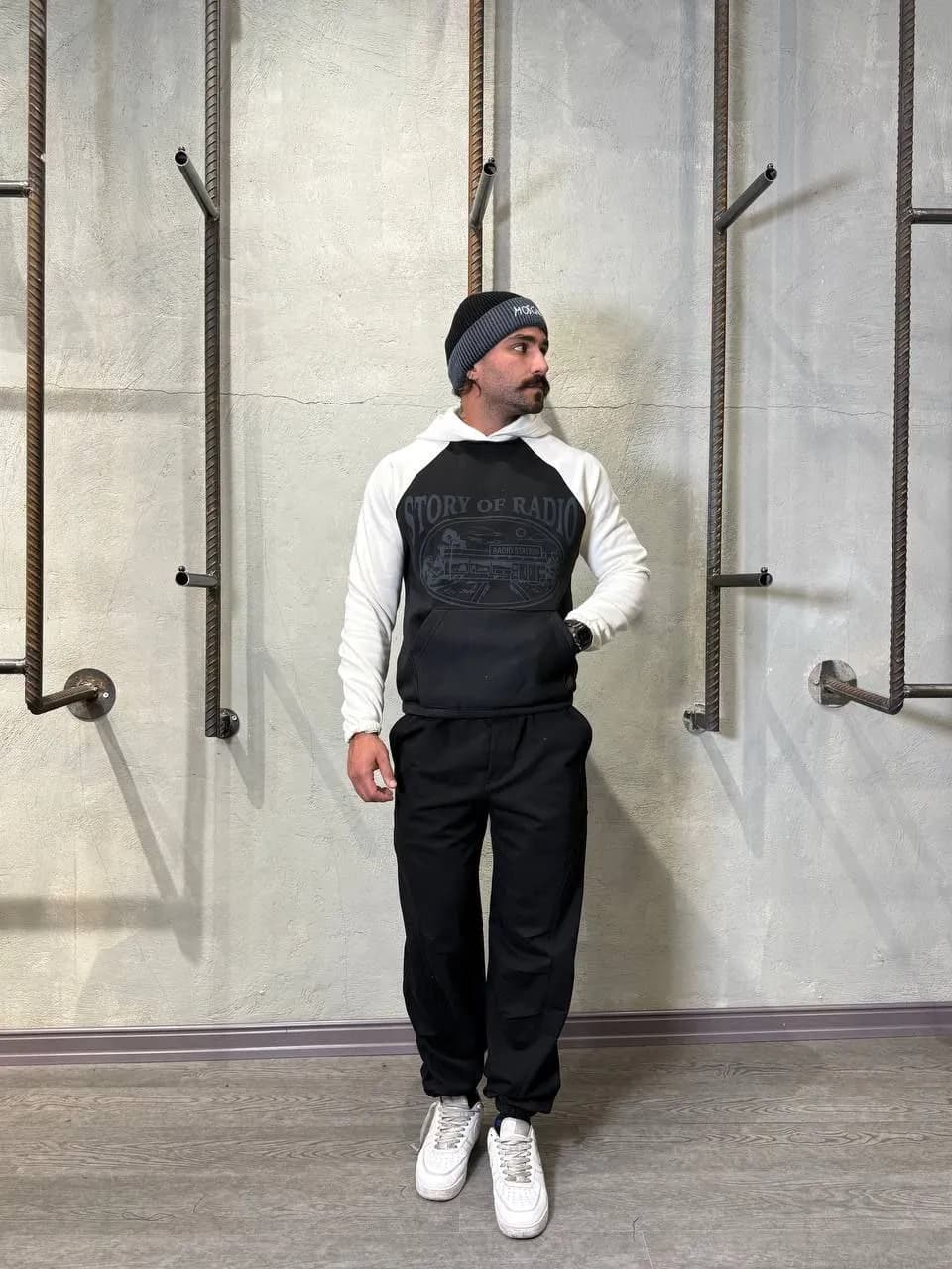هودی باکسی دو رنگ — تصویر ۴