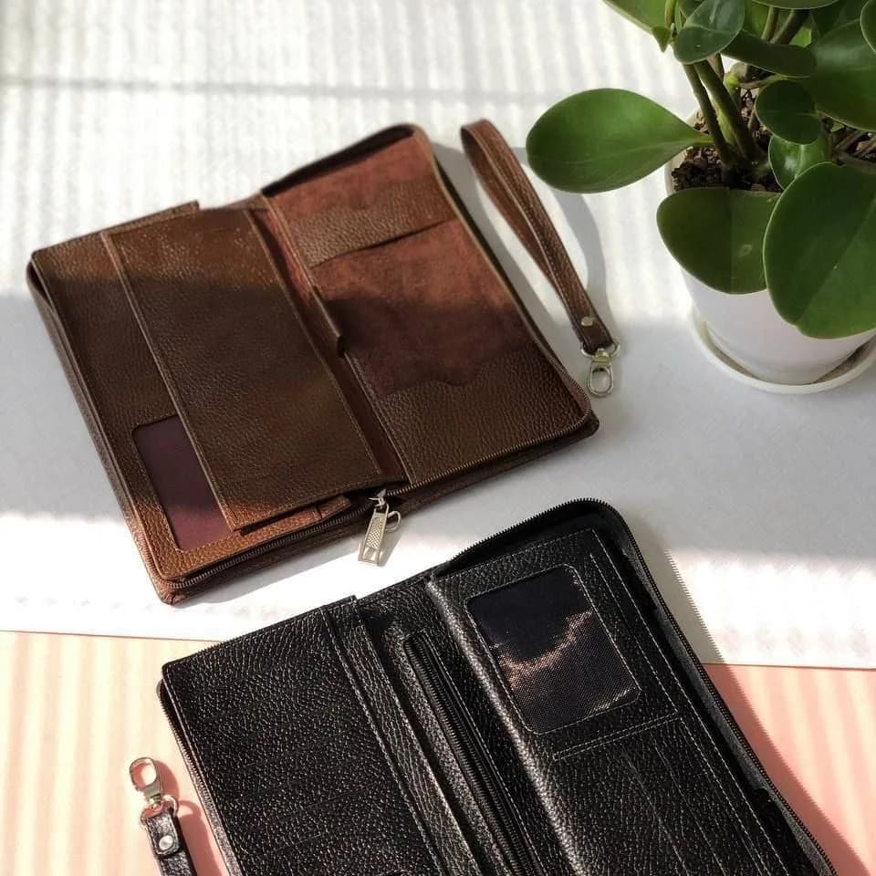 کیف دسته چک چرم طبیعی مدل LEATHER BAG — تصویر ۵