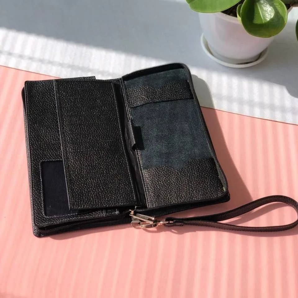 کیف دسته چک چرم طبیعی مدل LEATHER BAG — تصویر ۲