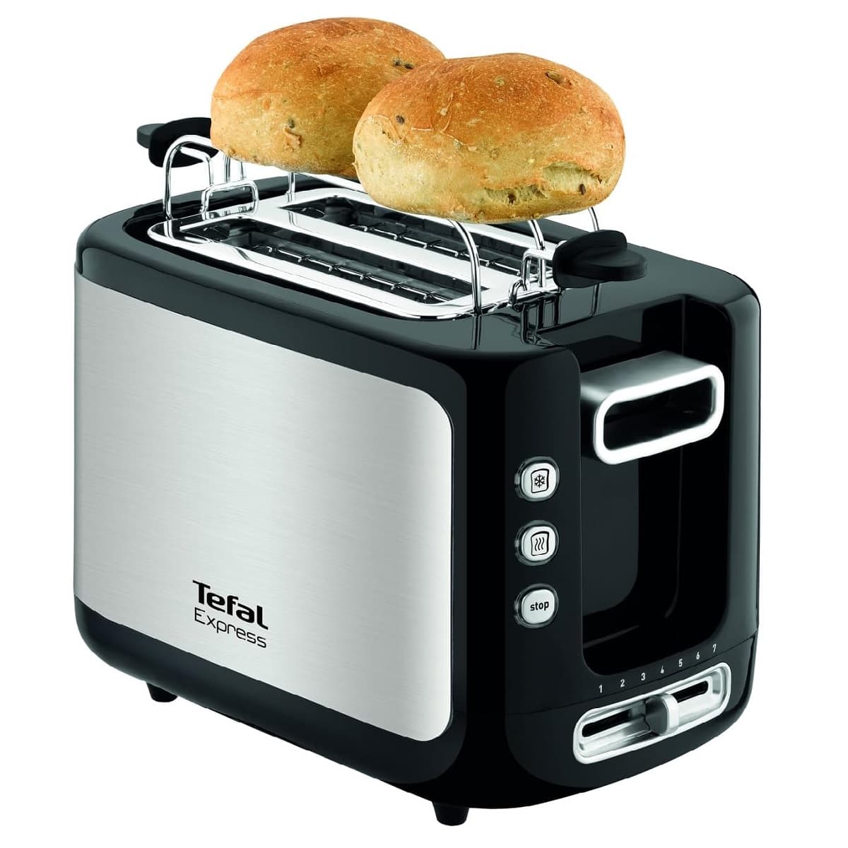 توستر نان استیل دو خانه تفال مدل TEFAL TT3650 Stainless Steel — تصویر ۵