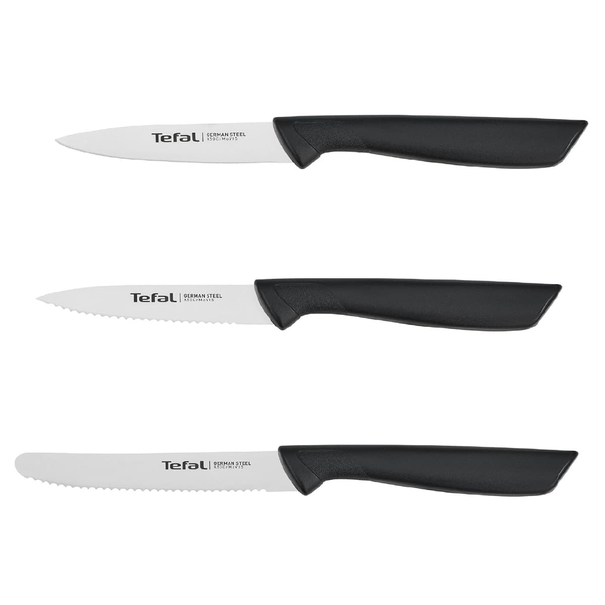 ست 3 عدد چاقو مشکی آشپزخانه تفال مدل کالر فود tefal color food k2733s04