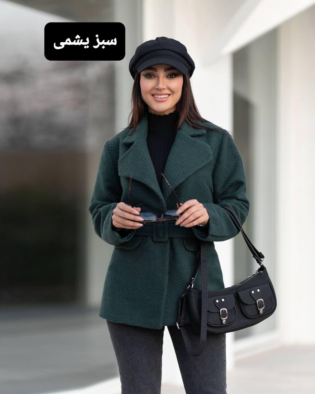 پالتو کوتاه فوتر مزون‌دوز زنانه | 8یقه کلاسیک، شیک و زمستانی — تصویر ۵