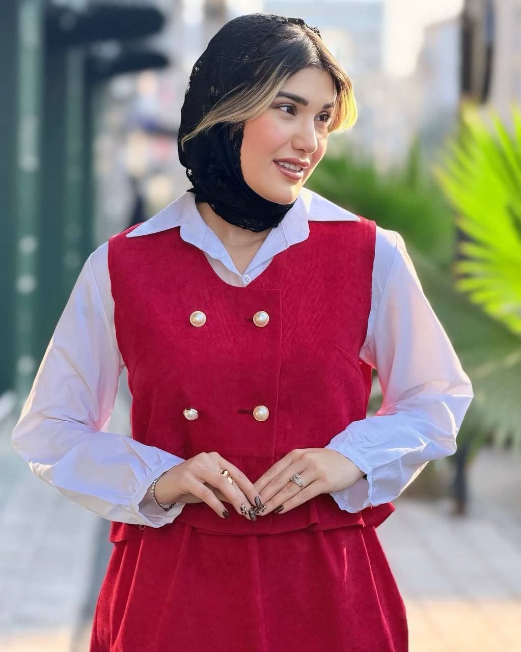 ژیله دامن یلدایی زنانه مخمل کبریتی مدل پاییزه 1404