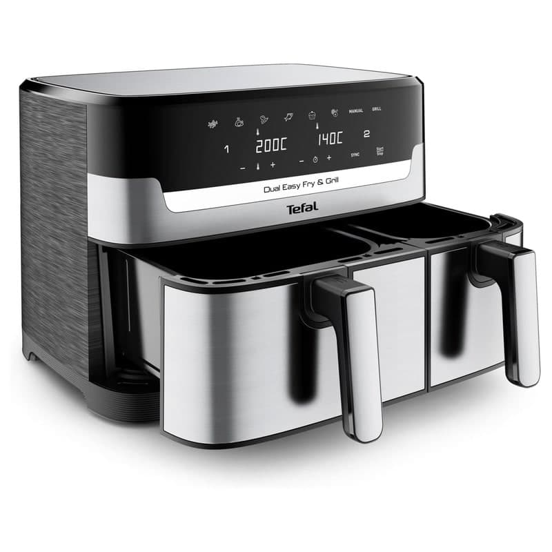 سرخ کن / گریل دیجیتال دو قلو 8/3 لیتری 10 نفره تفال مدل Tefal Easy Fry & Grill EY905D