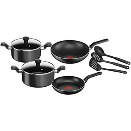 سرویس قابلمه 9 پارچه مشکی تفال مدل سوپر کوک TEFAL SUPER COOk B459s984
