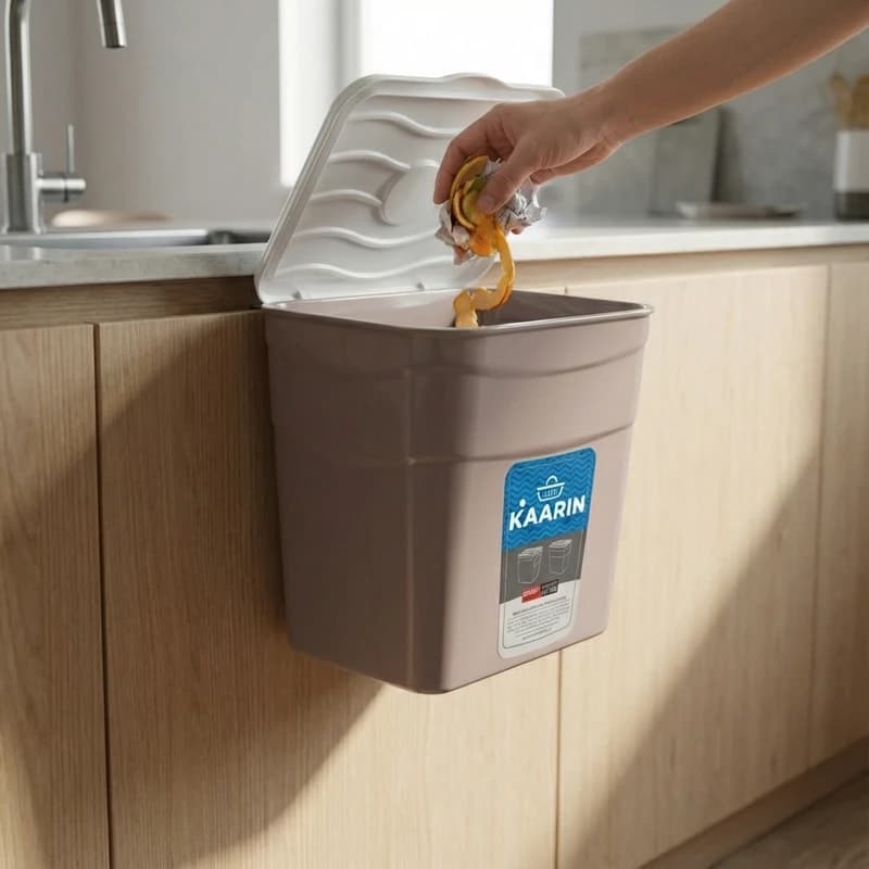 سطل زباله کابینتی کارین مدل اطلس گنجایش 7 لیتر — تصویر ۶
