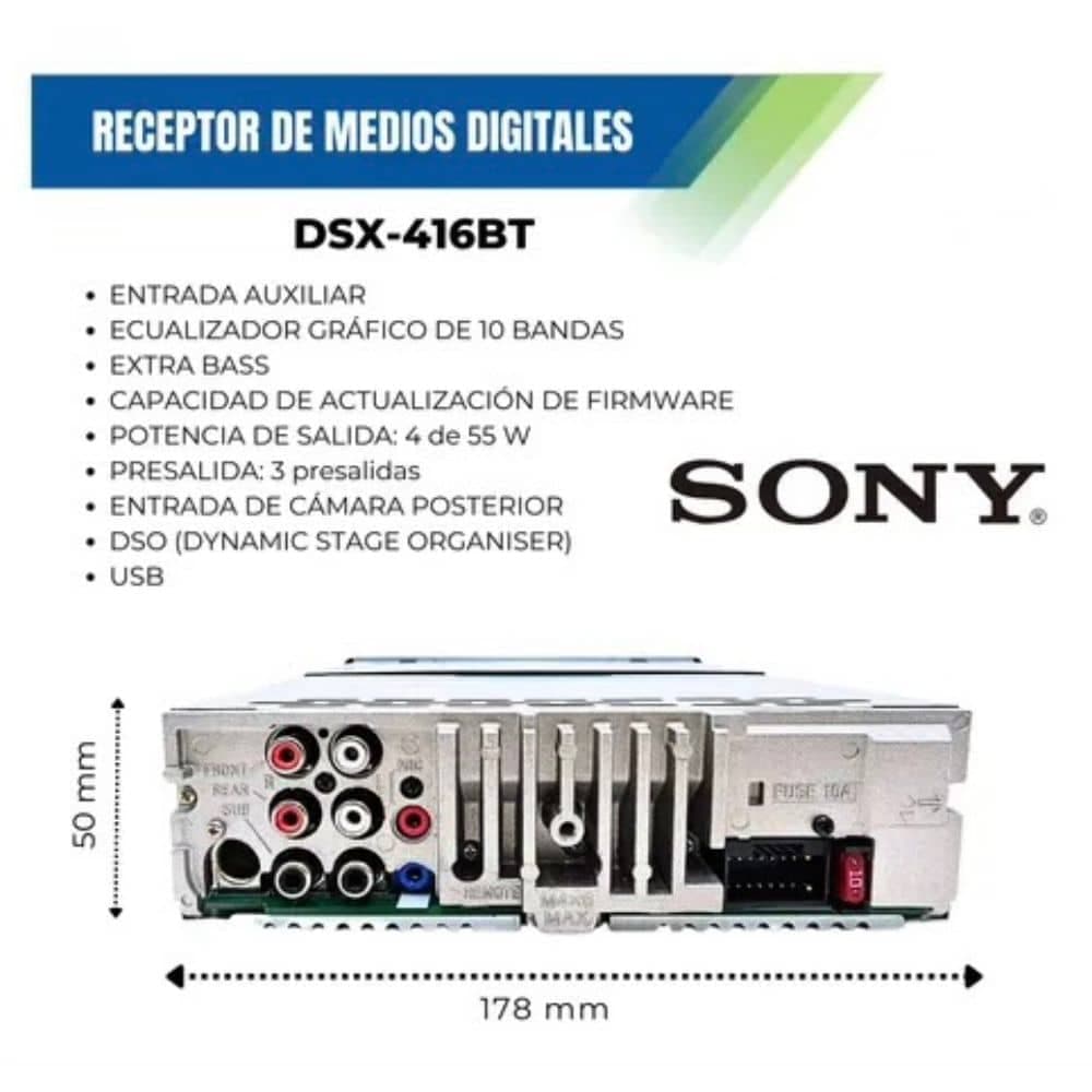 پخش خودرو SONY DSX-A416BT — تصویر ۲