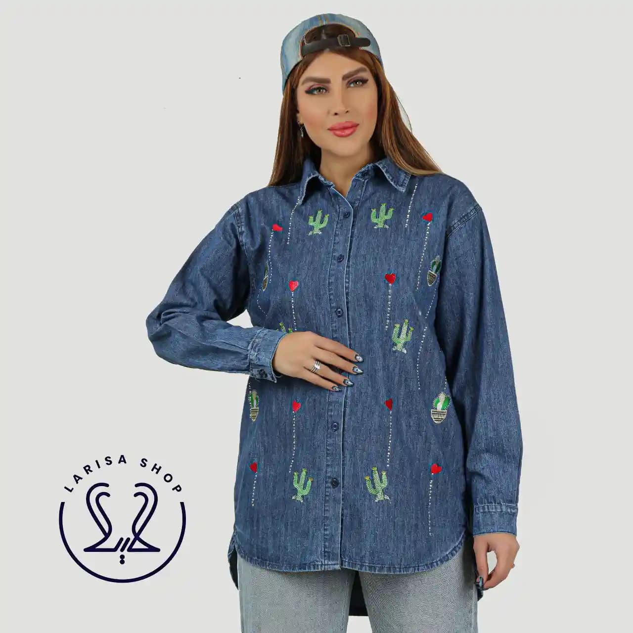 شومیز مانتویی گلدوزی