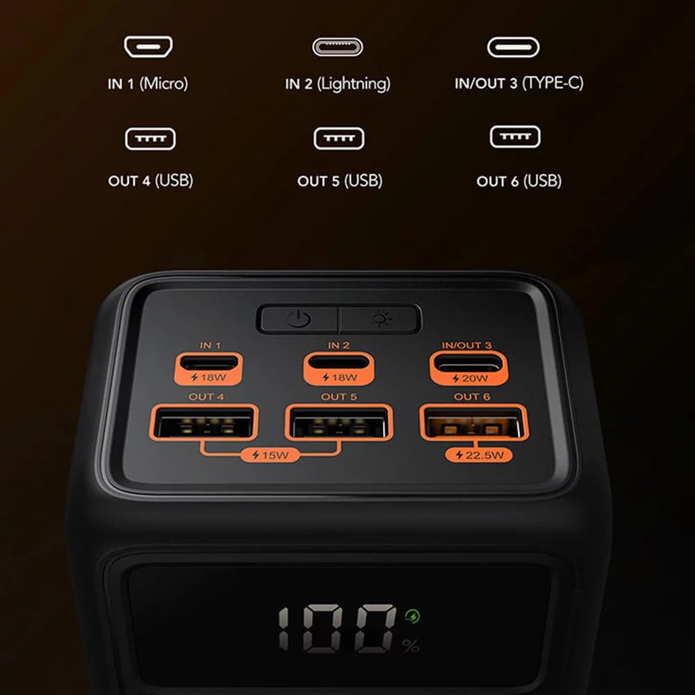 پاور بانک کمپینگ وگر مدل VEGER Tank Lite 50000mAh 22.5W Camping Power Bank — تصویر ۴