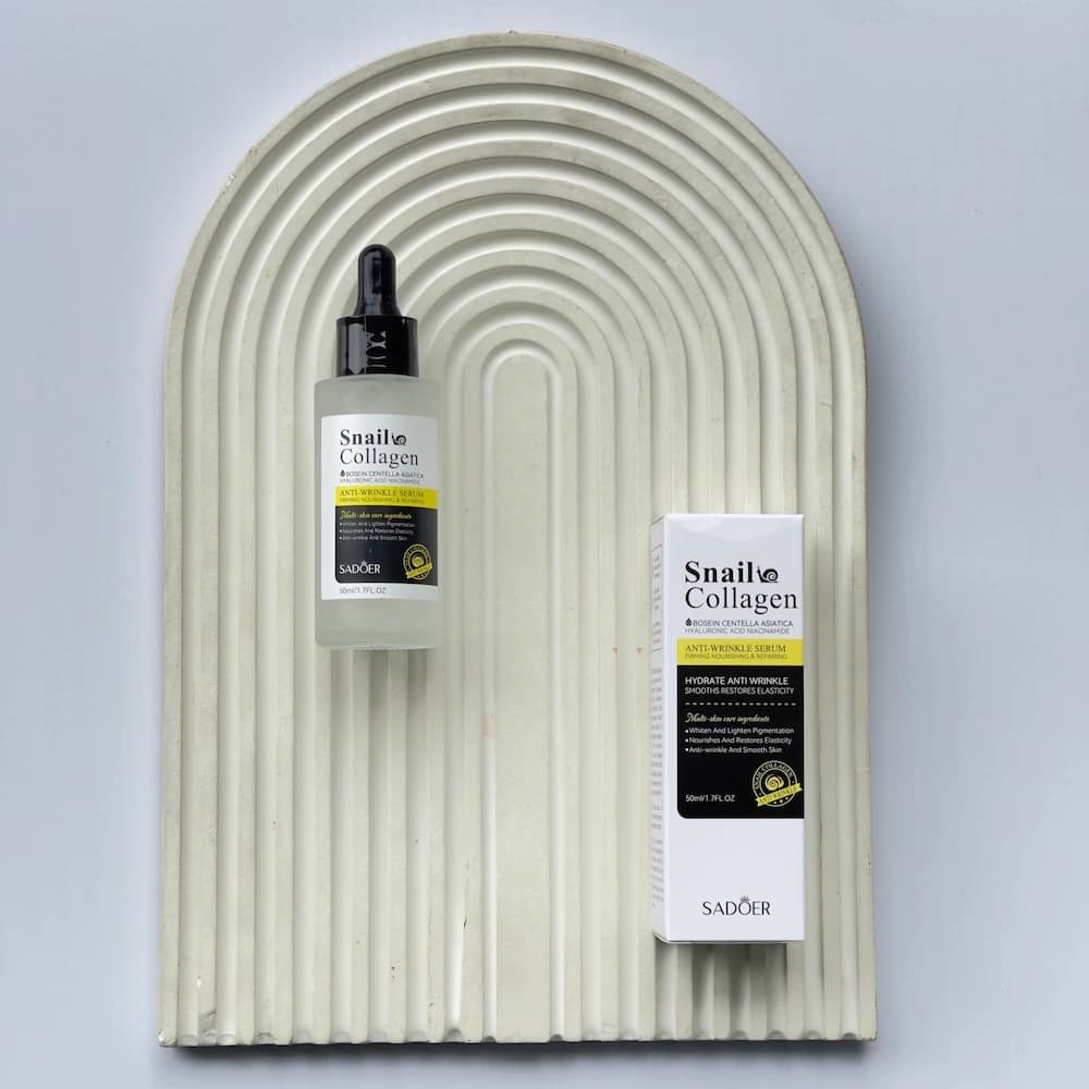 سرم حلزون کلاژن سادور حجم 50 میل مدل ضدچروک و ترمیم کننده | Sadoer Snail & Collagen Serum – Anti-wrinkle & Repairing