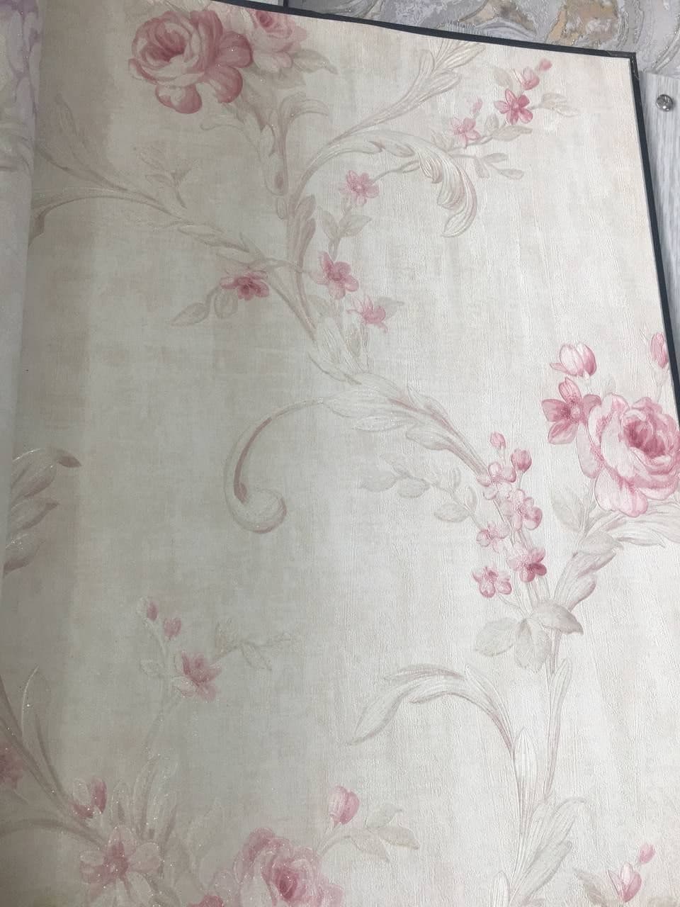 کاغذدیواری گل بوته ارزان ۴۵۴