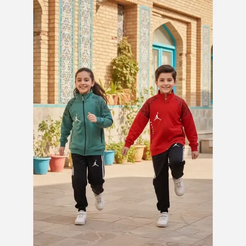ست سویشرت و شلوار ورزشی بچگانه پاییزه مناسب 6 تا 12 سال — تصویر ۳
