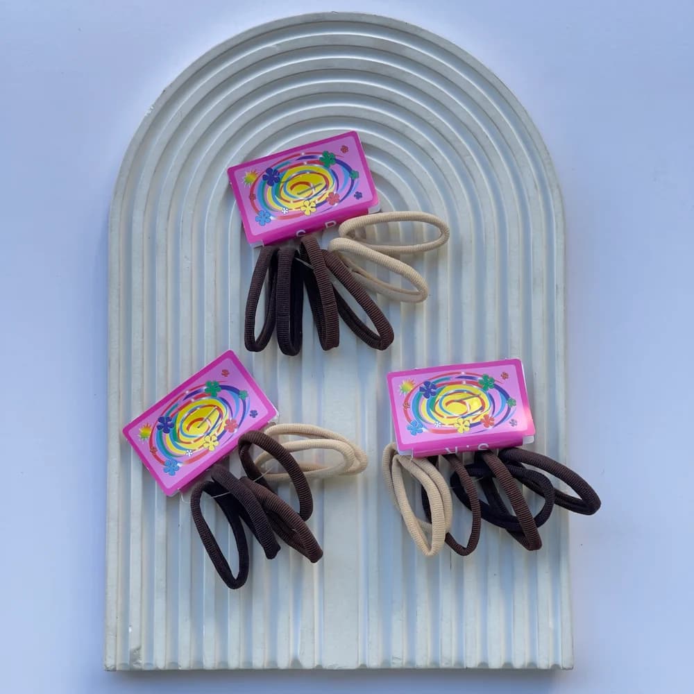 کش مو زنانه مدل ساده مجموعه 6 عددی | Women’s Simple Hair Tie – Pack of 6