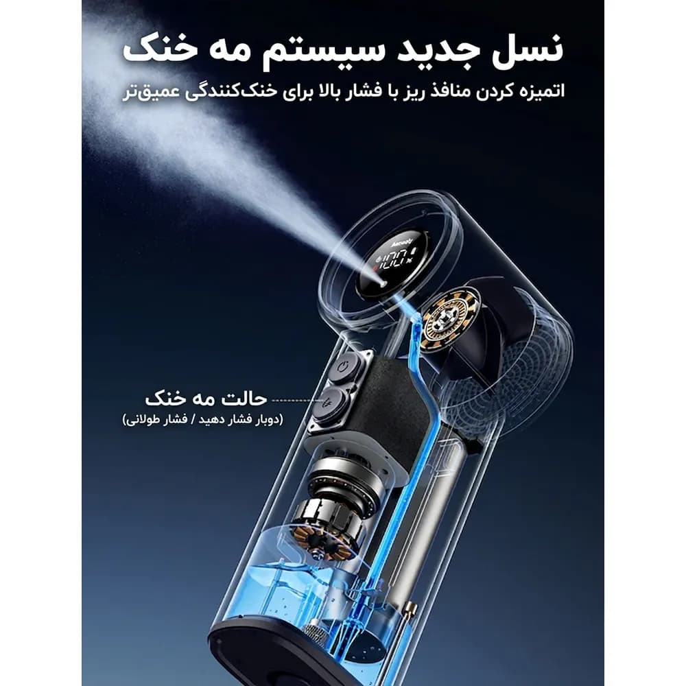 پنکه دستی شارژی و مه پاش Aecooly Cold Air — تصویر ۳