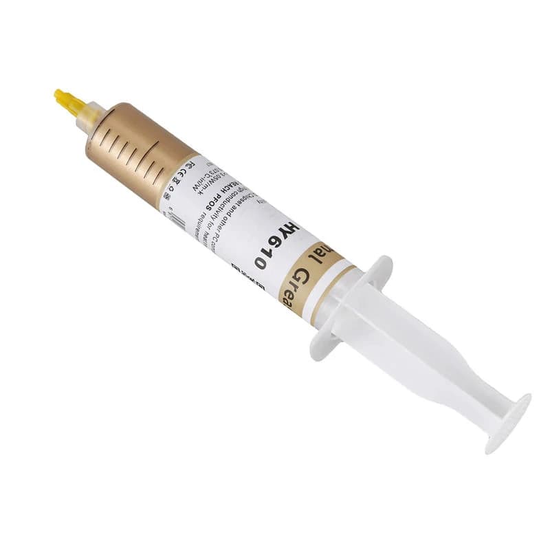 خمیر سیلیکون سرنگی 30 گرمی طلایی HY-610 — تصویر ۴