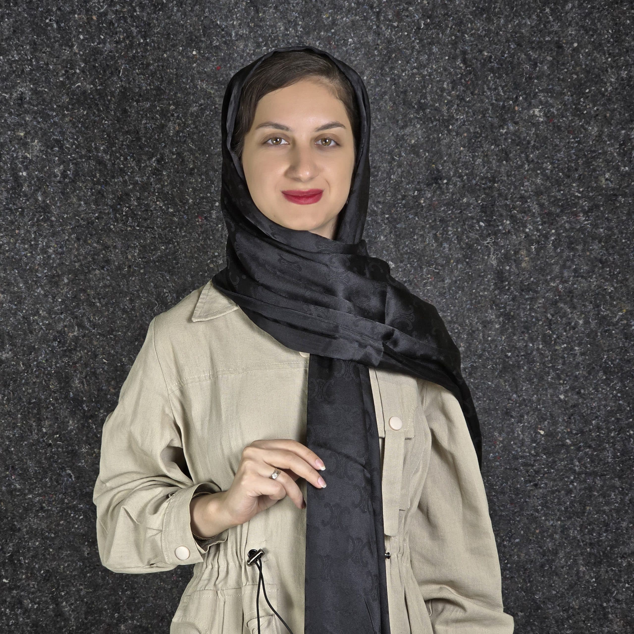 شال ژاکارد مارک مشکی(سلطنتی)