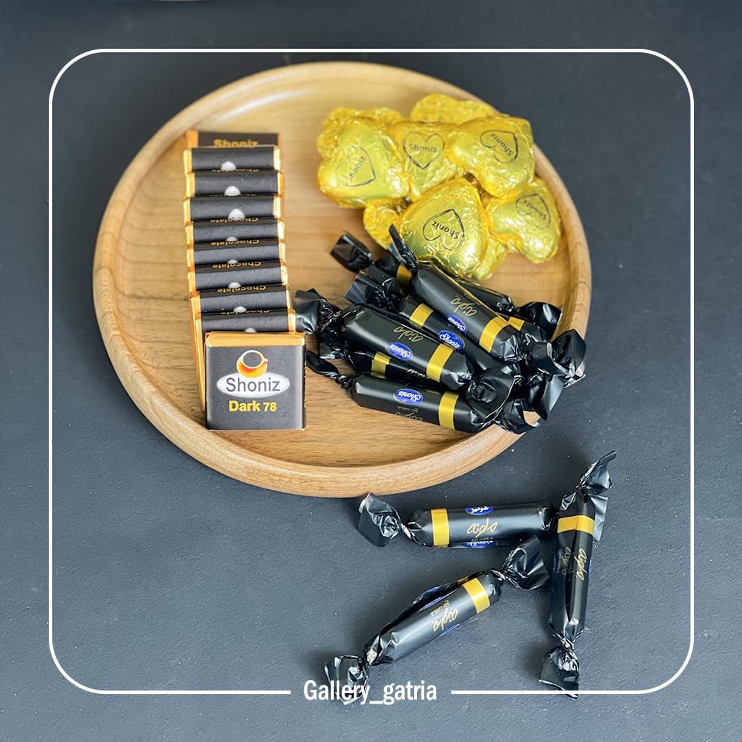 بشقاب چوبی قطر 18 — تصویر ۳