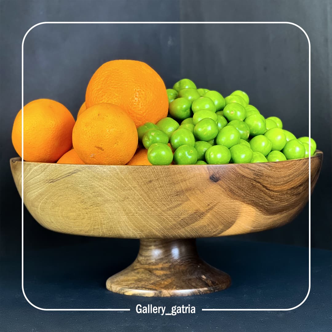 میوه خوری پایه دار چوبی سایز 1 (قطر 29)