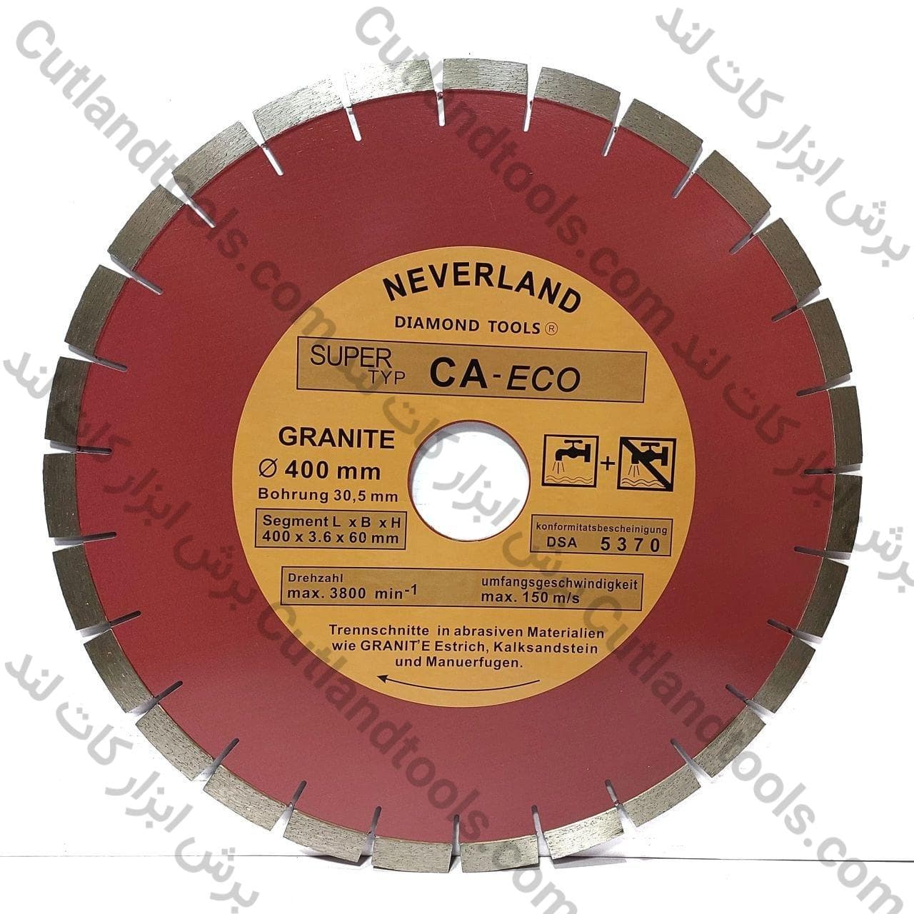 صفحه برش گرانیت ، آجر و انواع سنگ نورلند 400 Neverland شفت 60