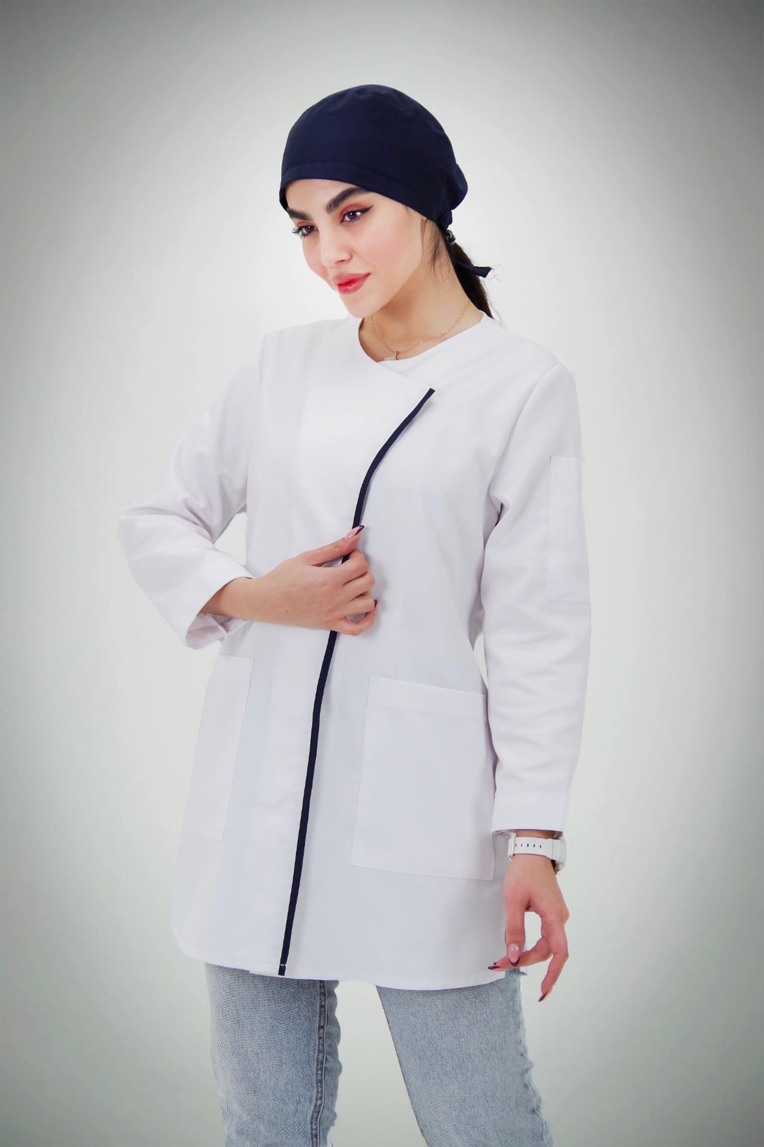 روپوش پزشکی زنانه مدل هیبا