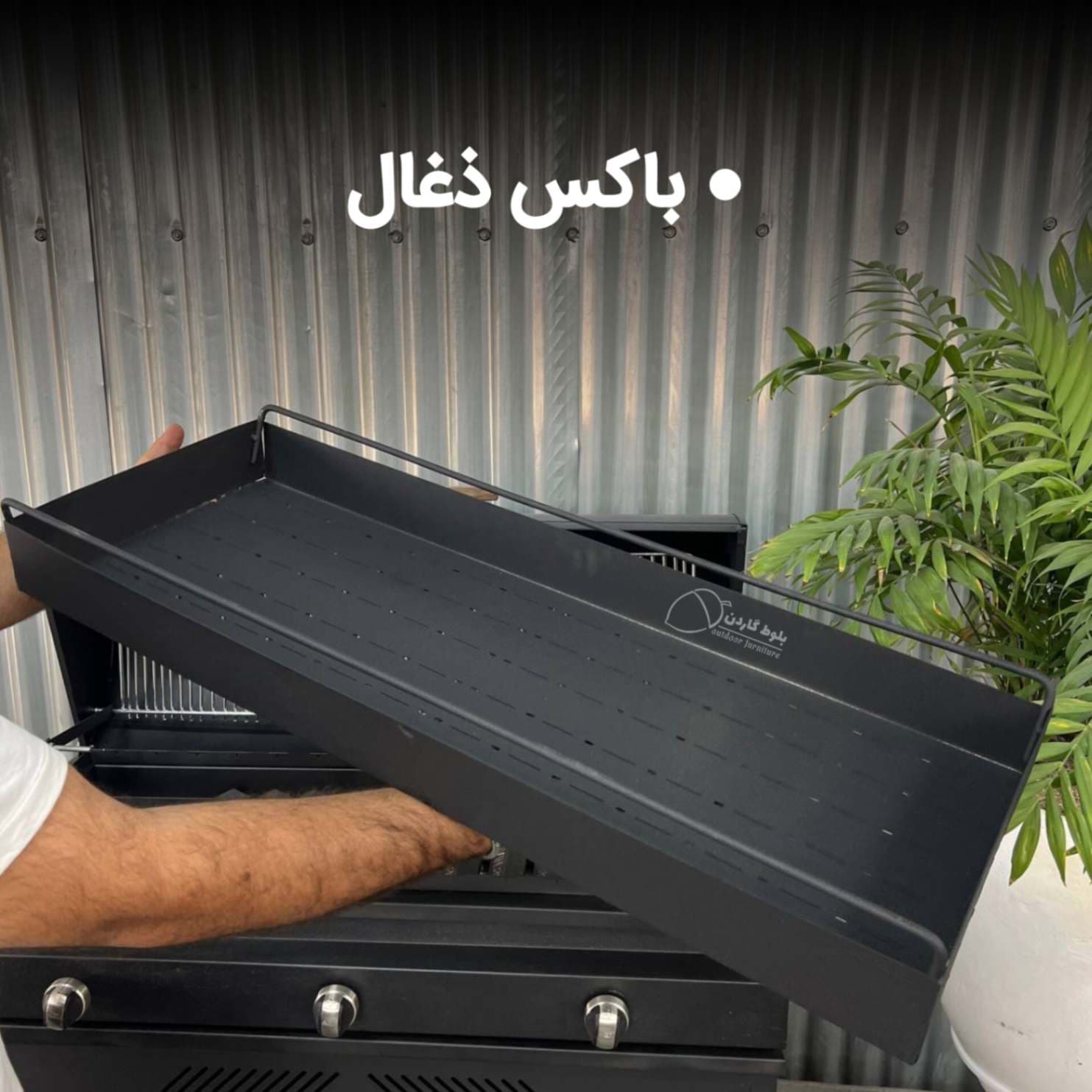 باربیکیو گازی ذغالی عرض 100 کابینت دار — تصویر ۵
